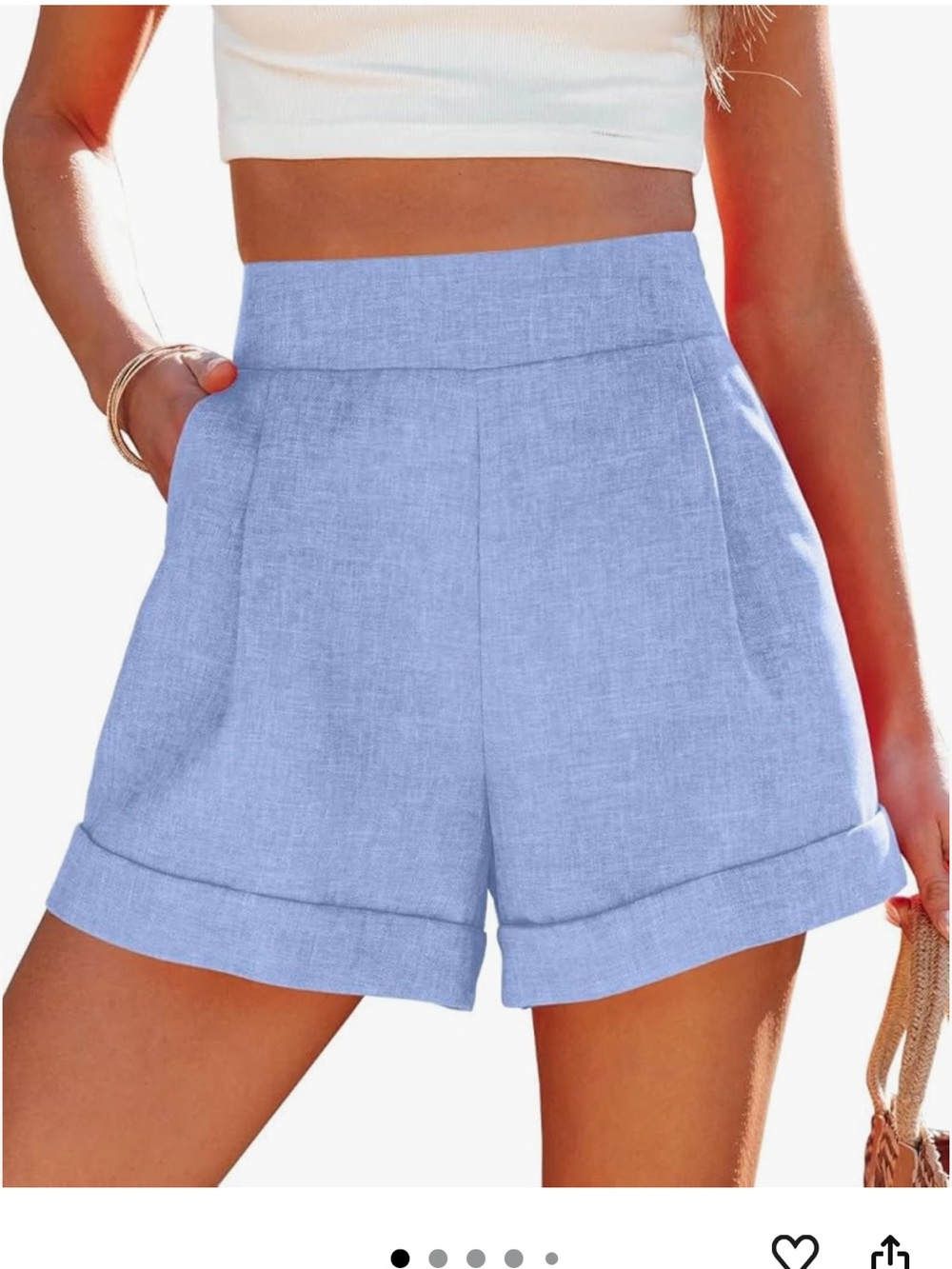 Blue tailored short